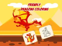 Friendly Dragons Coloring image